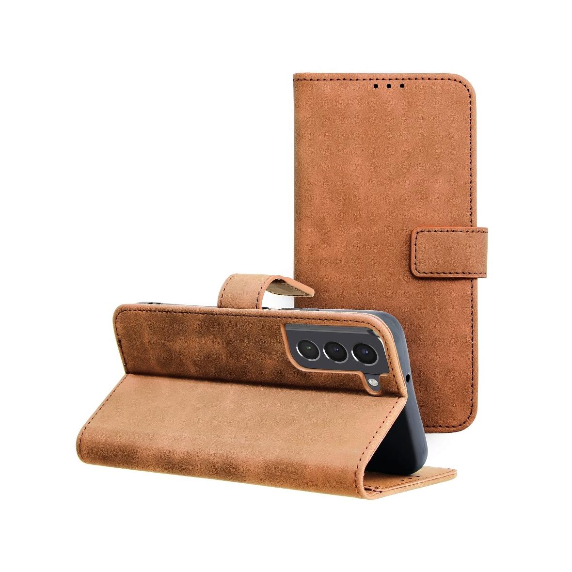 Etui z klapką na Samsung A33 5G Tender Book brązowe