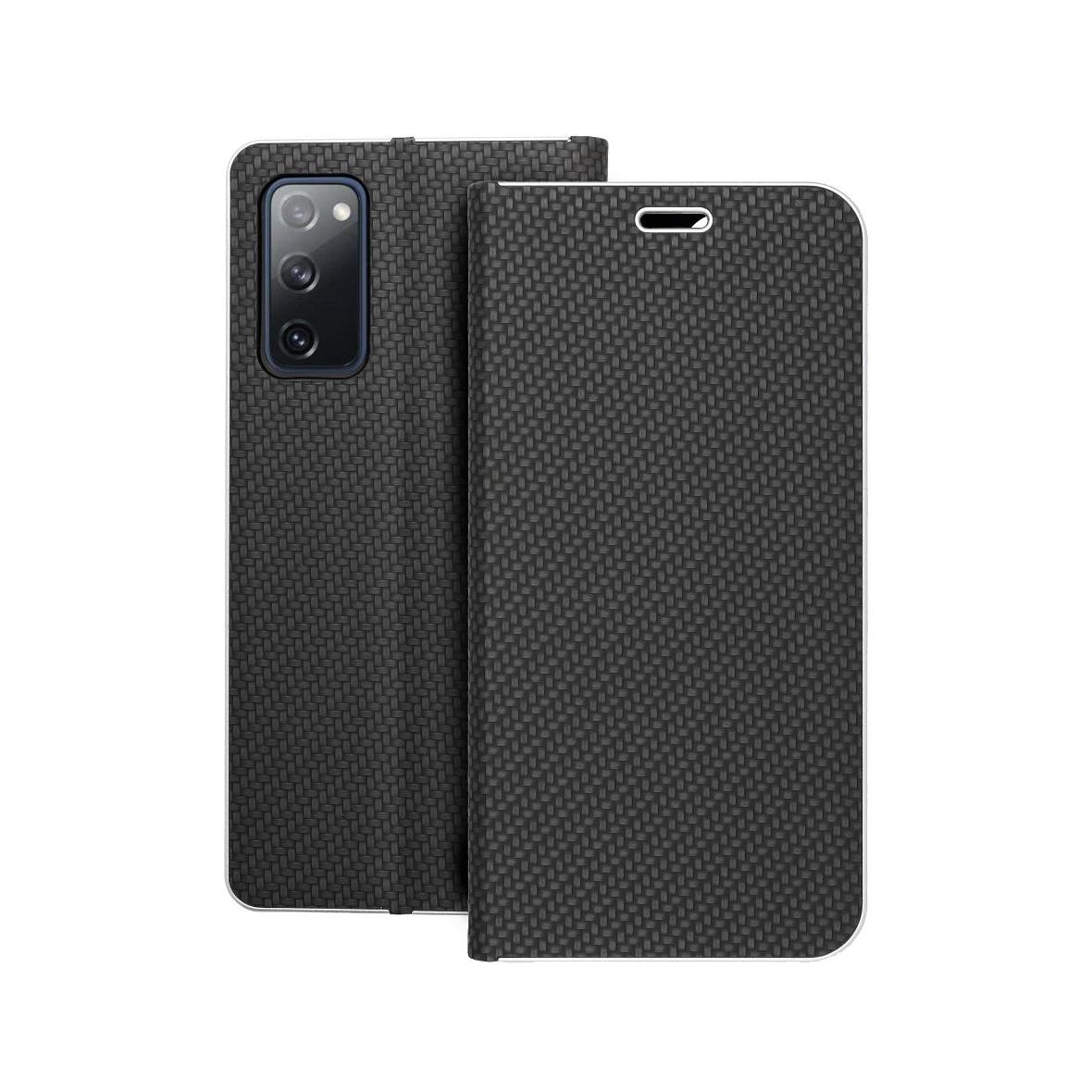 Etui z klapką na Samsung S20 FE / S20 FE 5G Luna Book Carbon czarne