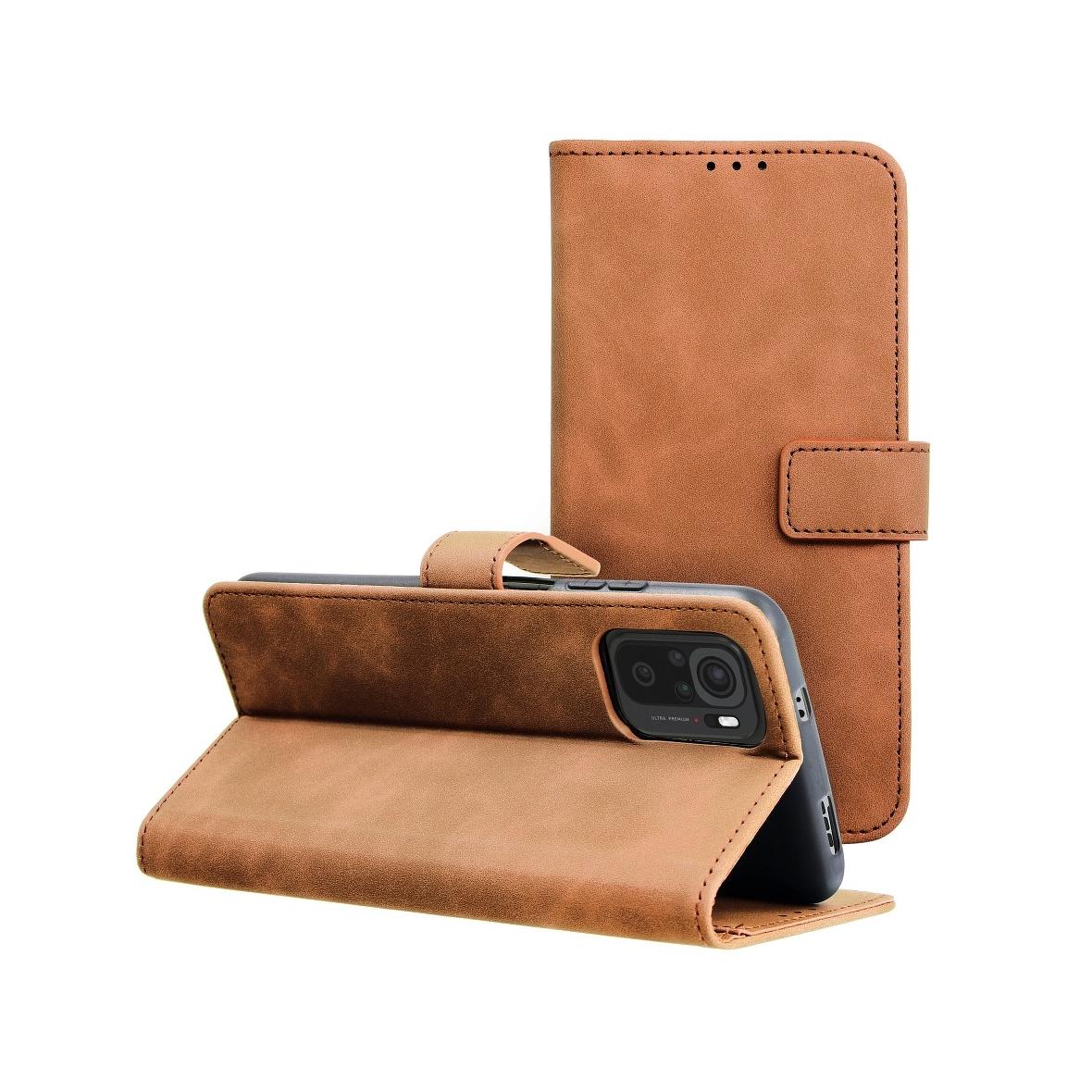 Etui z klapką na Xiaomi Redmi NOTE 10 / 10S Tender Book brązowe