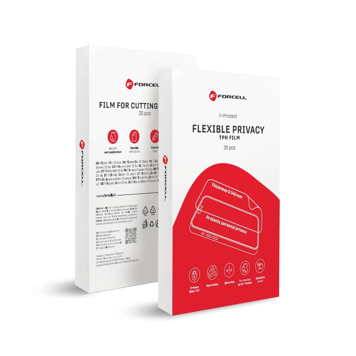 Folia do cięcia do plotera Forcell F-Protect Flexible PRIVACY 196 x 125 mm 25 sztuk