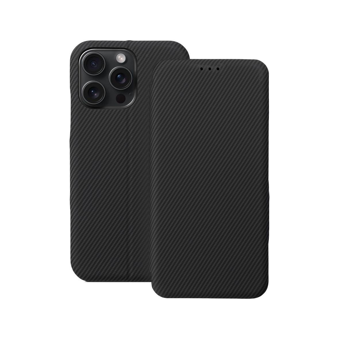 Etui z klapką na iPhone 15 PRO MAX Folio Side Magnet czarne