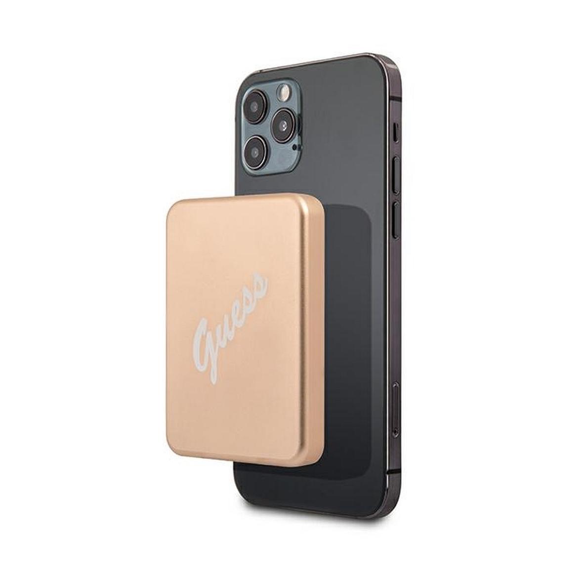 Bateria zewnętrzna ( Powerbank ) z ładowaniem indukcyjnym GUESS GUPBMSVSLG 3000mAh ( Kompatybilny z Magsafe