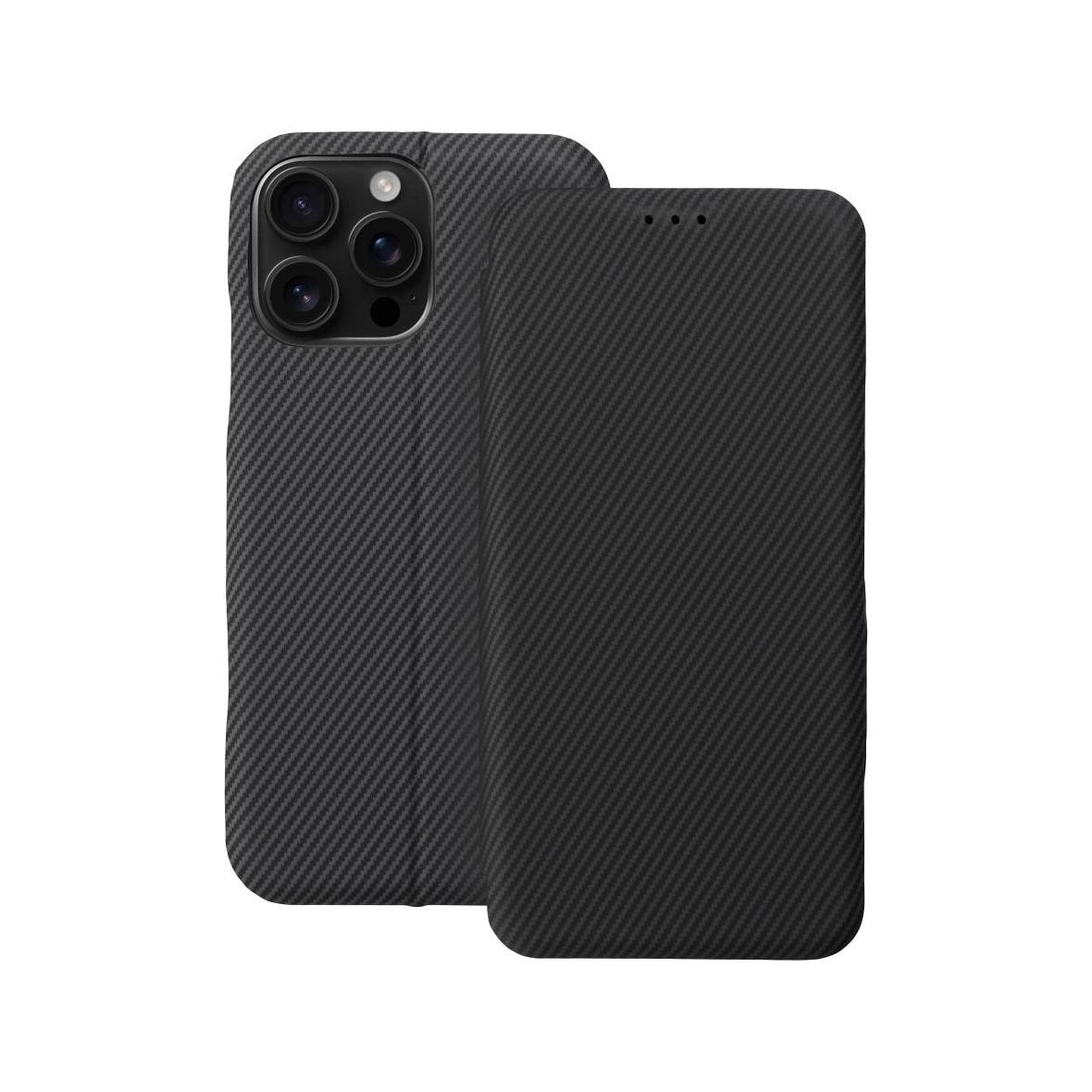 Etui z klapką na iPhone 16 PRO MAX Folio Side Magnet szare