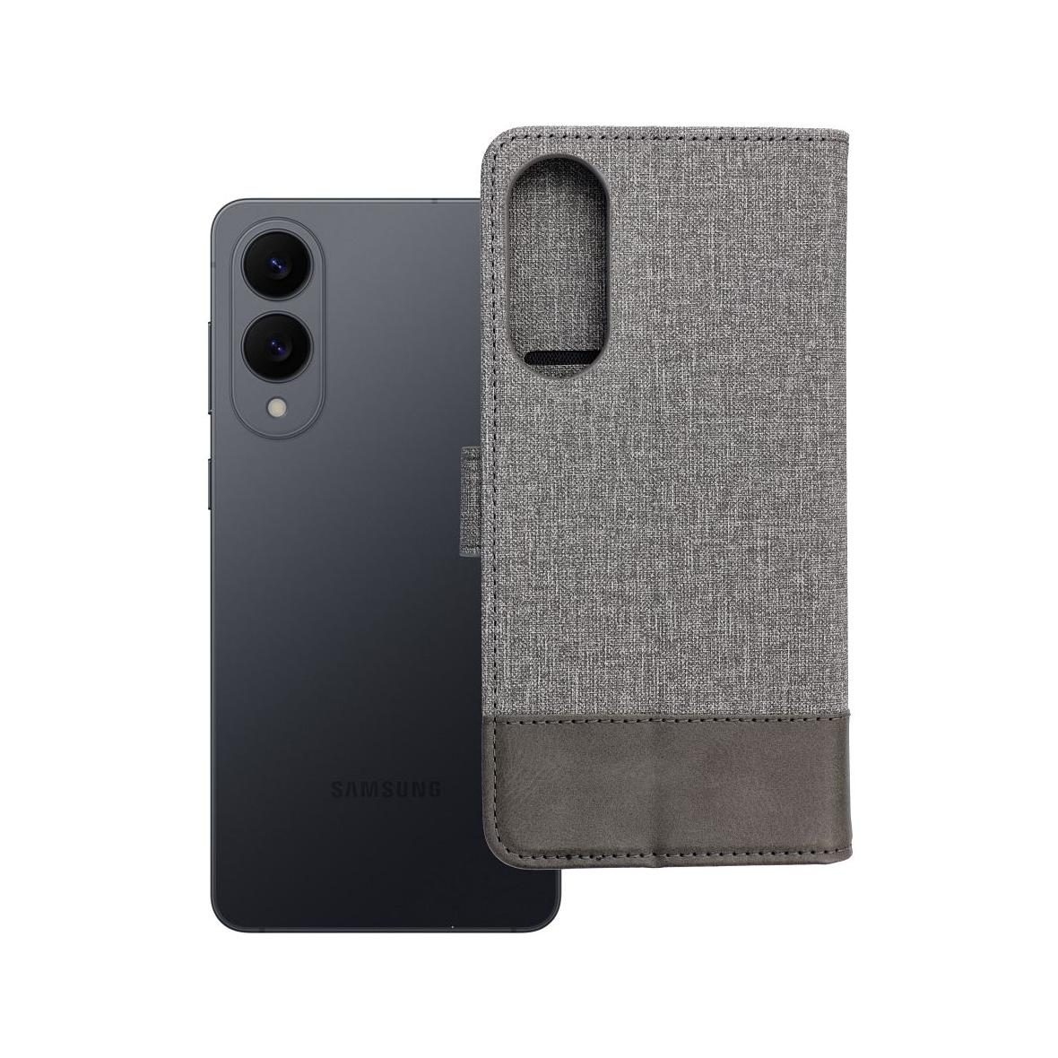 Etui z klapką na Samsung S25 EDGE Gomma Book szare