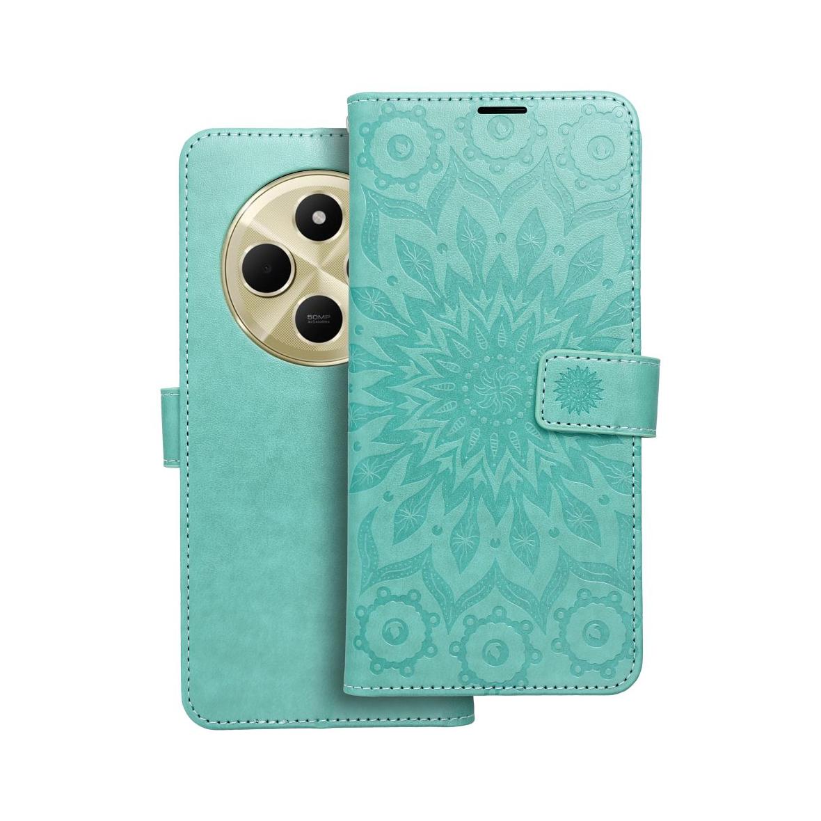 Etui z klapką Mezzo Book na Xiaomi Redmi 14C mandala zielony