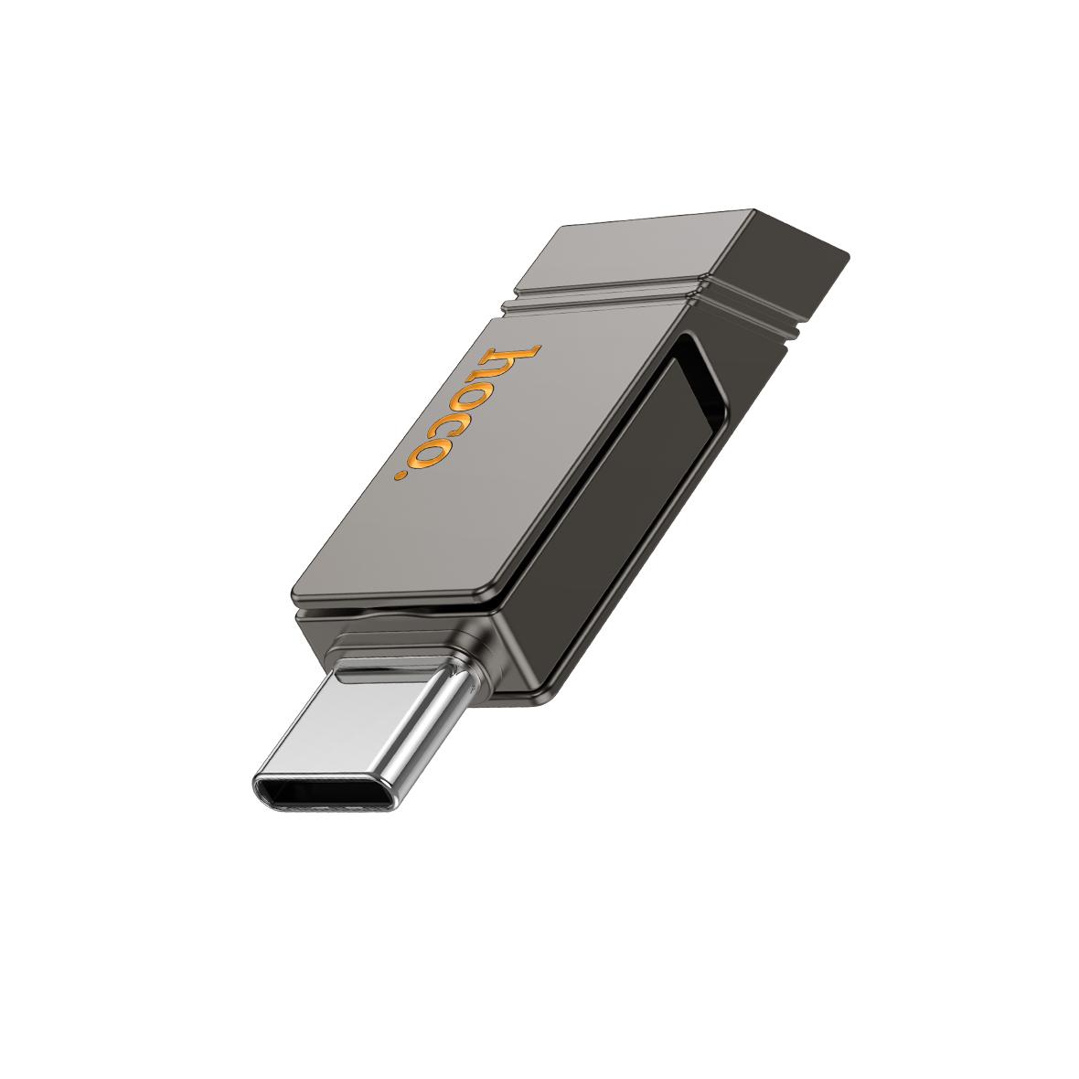 Pendrive 256GB USB 3.2 (USB A + USB C) Hoco UD14 szary