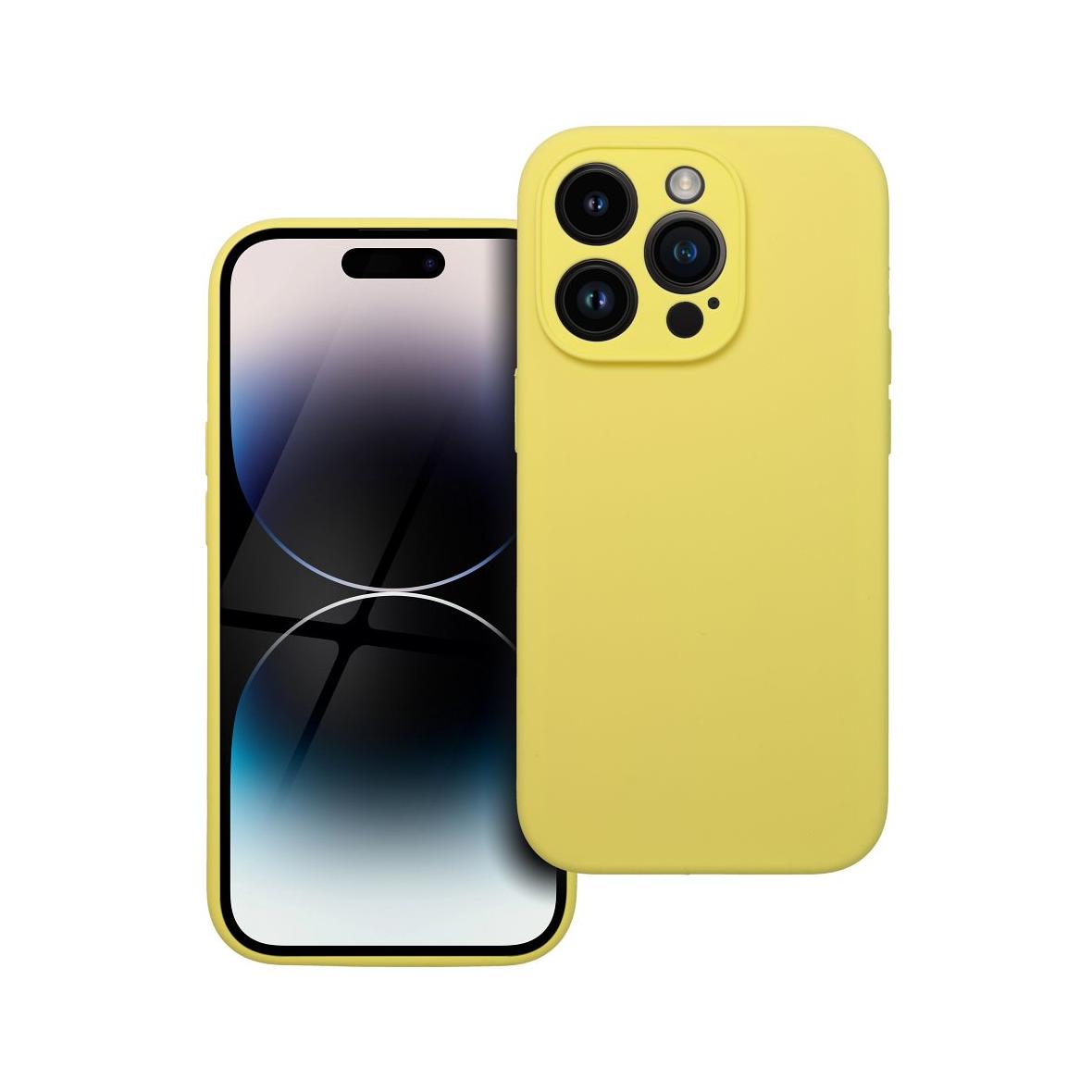 Futerał do iPhone 14 PRO Silicone 2mm żółty