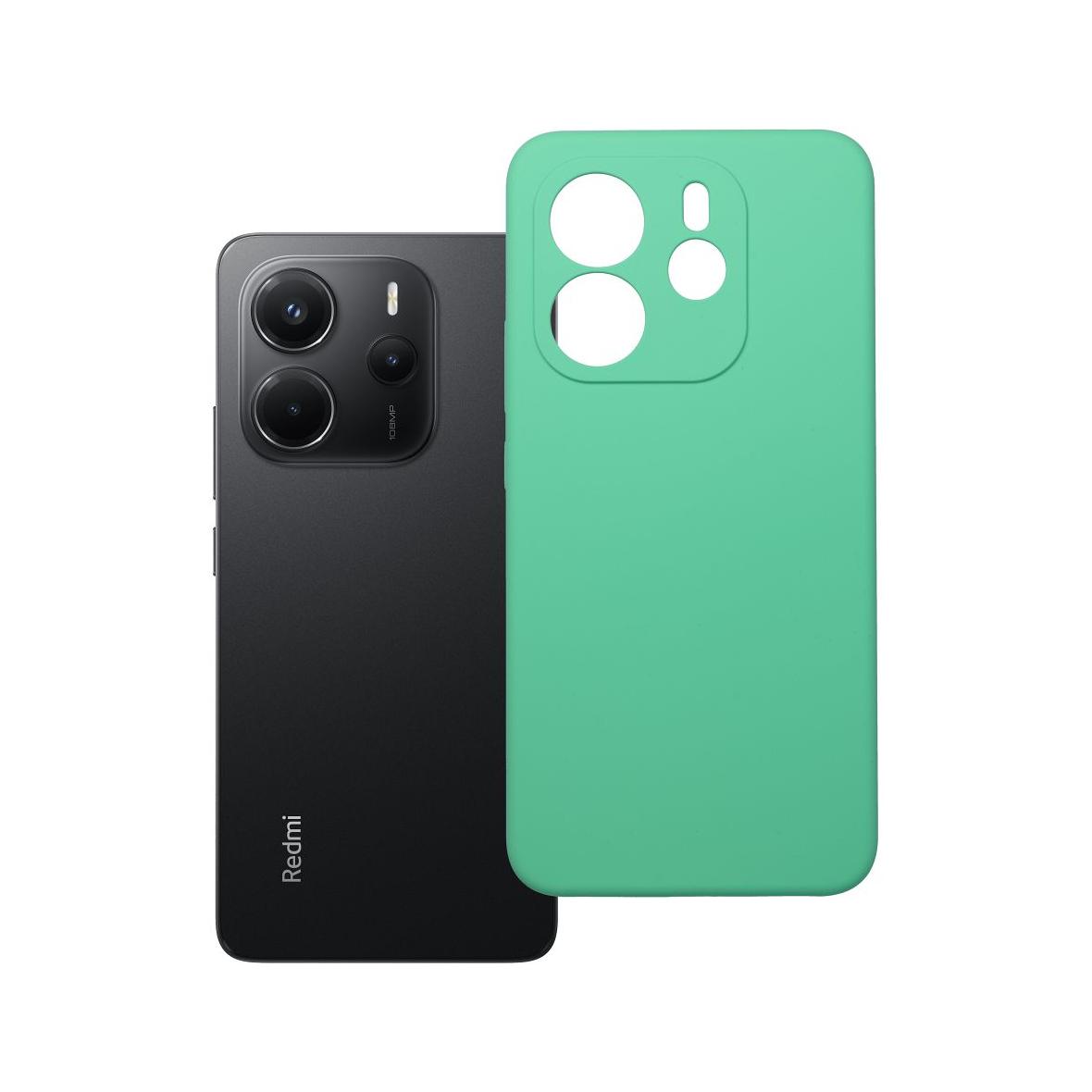 Futerał do Xiaomi Redmi Note 14 4G (GLOBAL - 164,84mm x 78,15mm x 8,16mm) Silicone 2mm miętowy