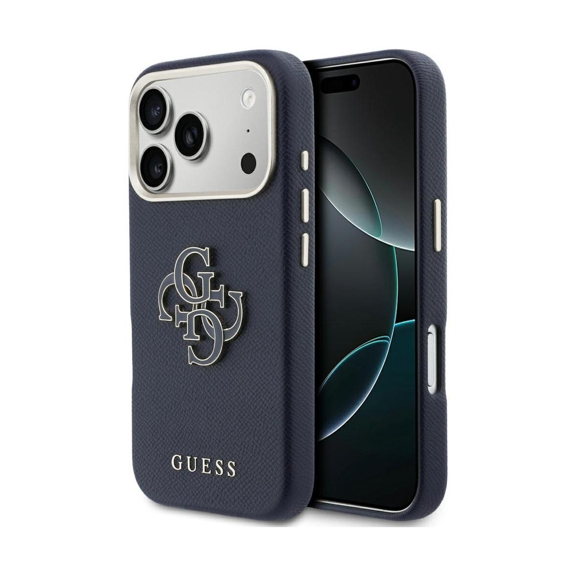 GUESS futerał do IPHONE 17 Pro GUHCP17L5PS4RGGB (PU FW Resin Logo) niebieski
