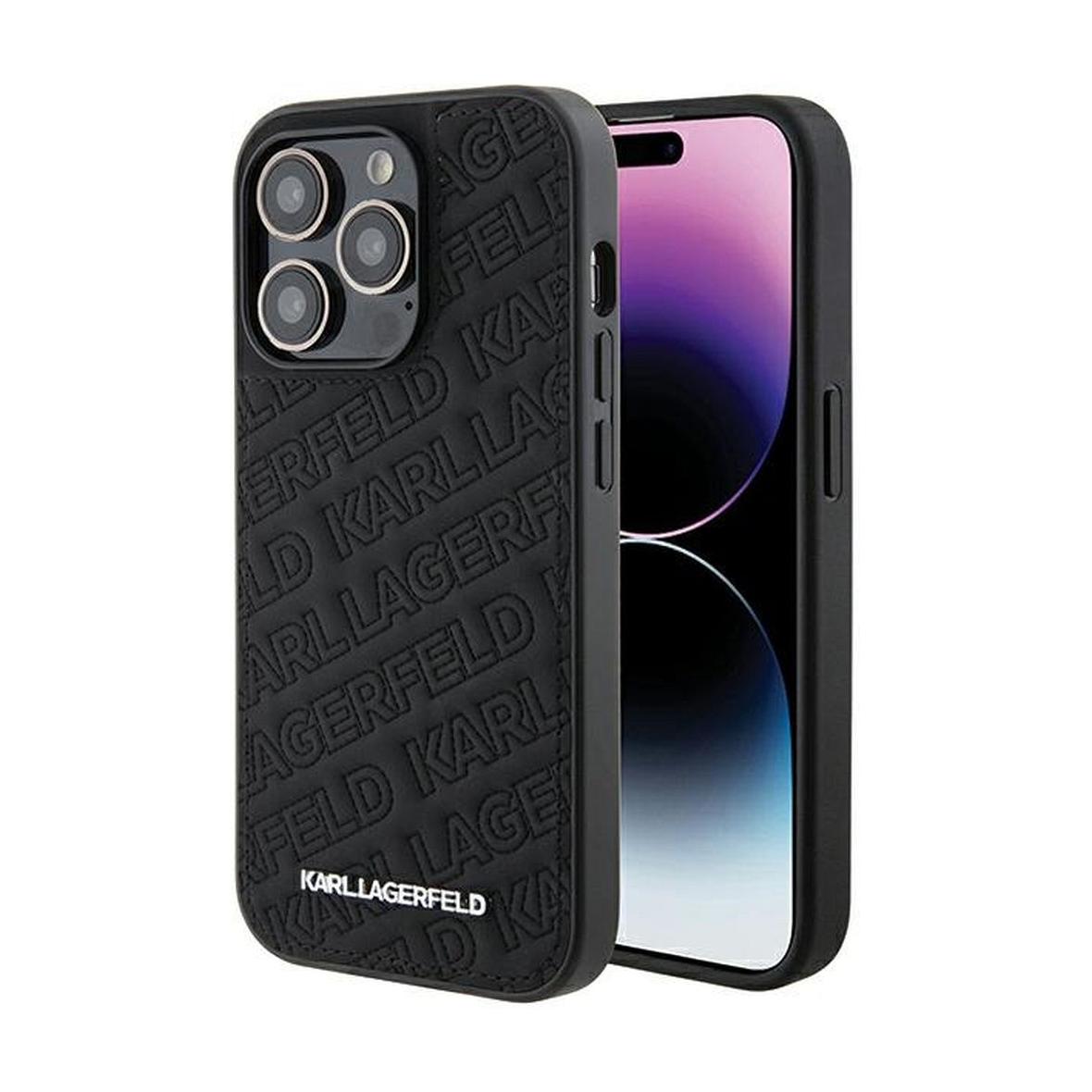 KARL LAGERFELD futerał do IPHONE 15 Pro KLHCP15LPQKPMK (Quilted Pattern) czarny
