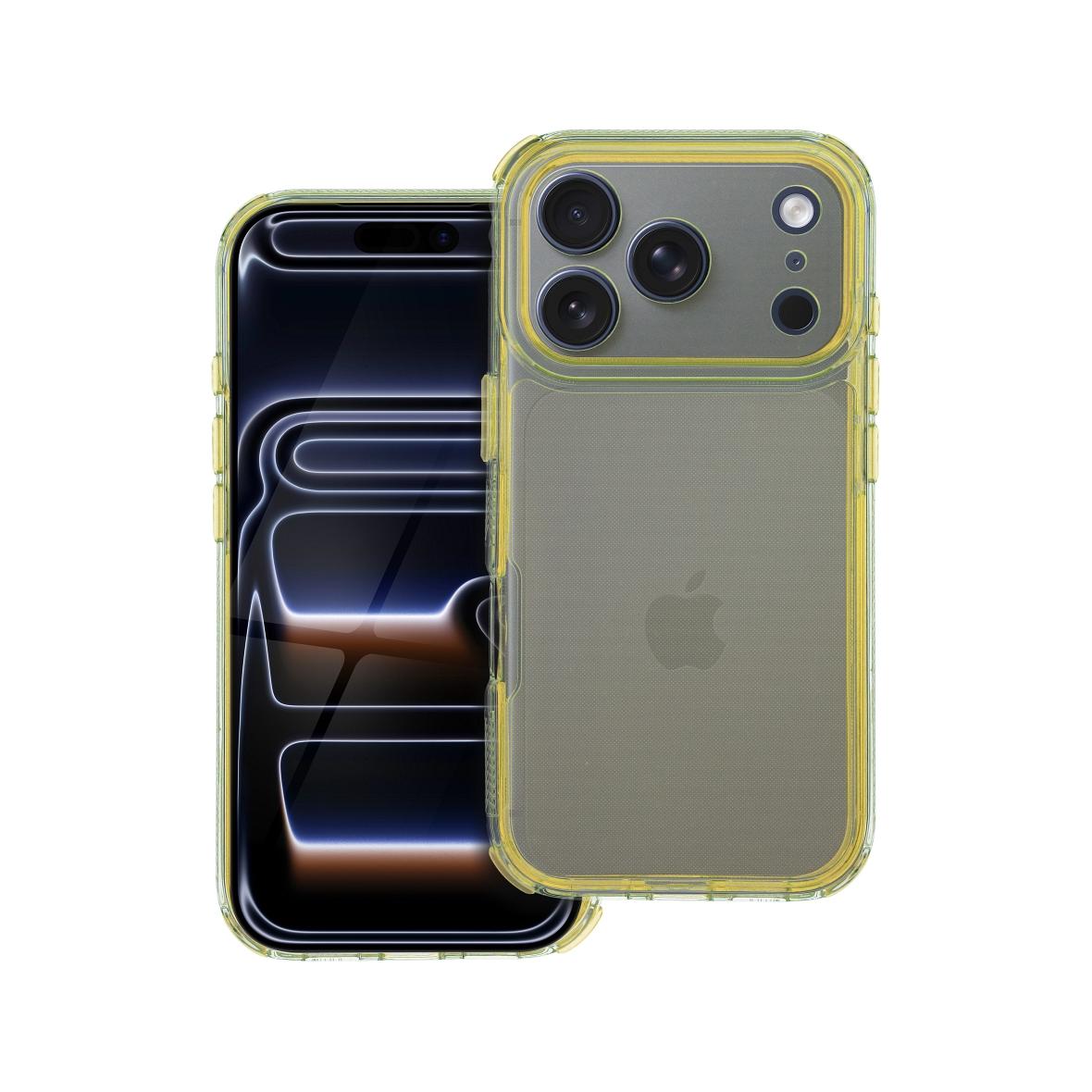 Futerał do iPhone 17 PRO Matrix Clear żółty