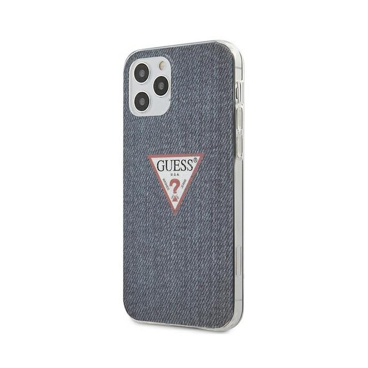 GUESS futerał do IPHONE 12 / 12 Pro GUHCP12MPCUJULDB (Kolekcja Jeans) granatowy