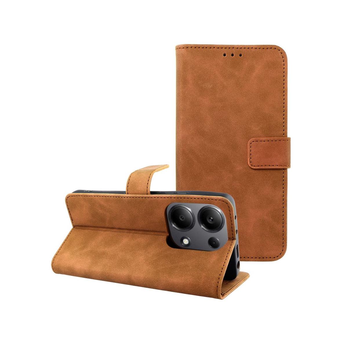 Etui z klapką na Xiaomi Redmi NOTE 13 PRO 4G / POCO M6 PRO 4G Tender Book brązowe