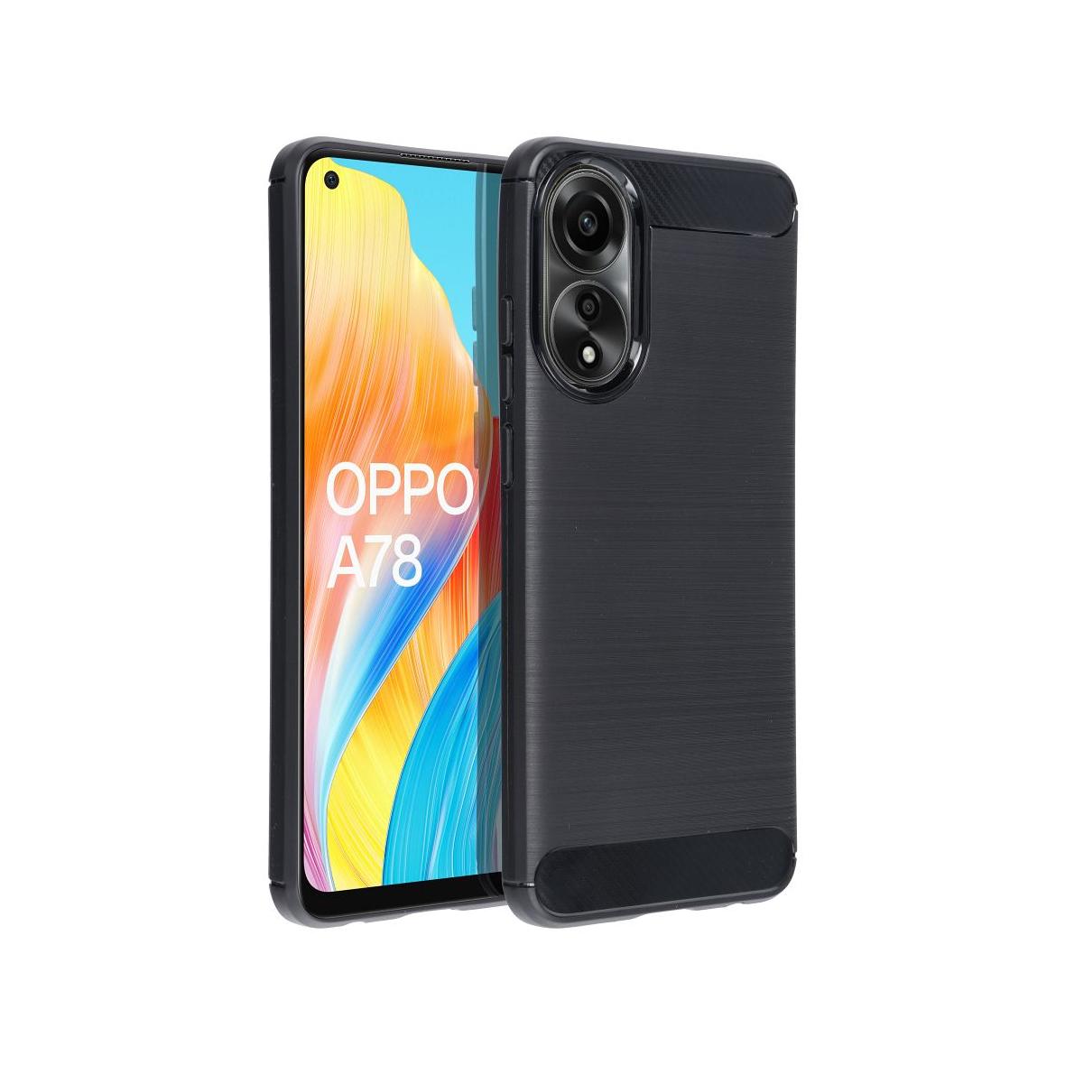Futerał do Oppo A78 5G Carbon czarny
