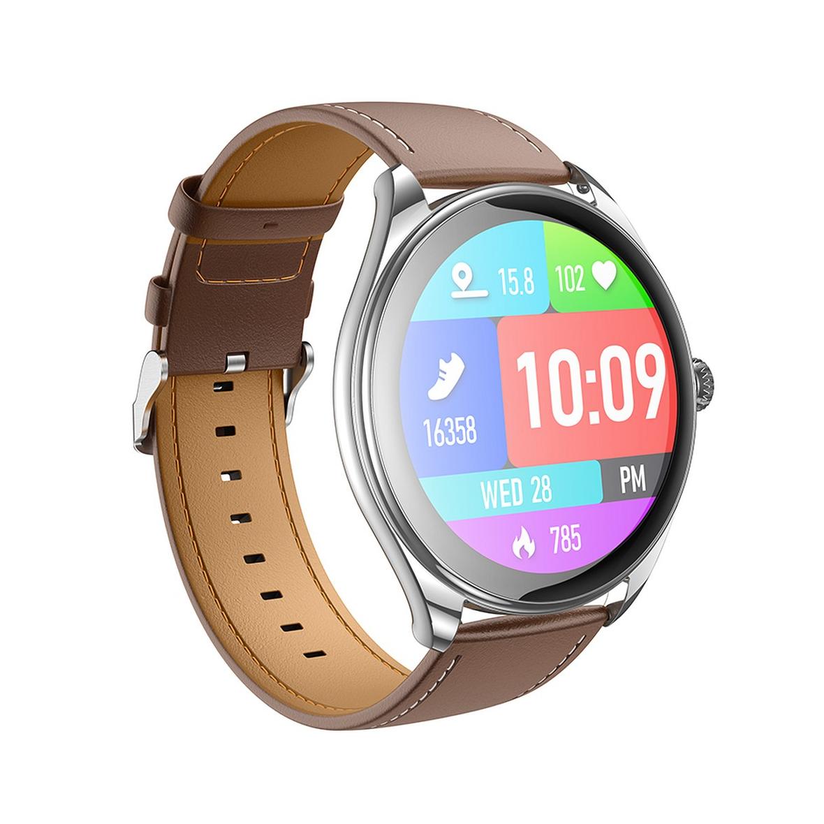 Smartwatch Hoco 1,43" AMOLED IP67 z funkcją rozmowy Y22 srebrny