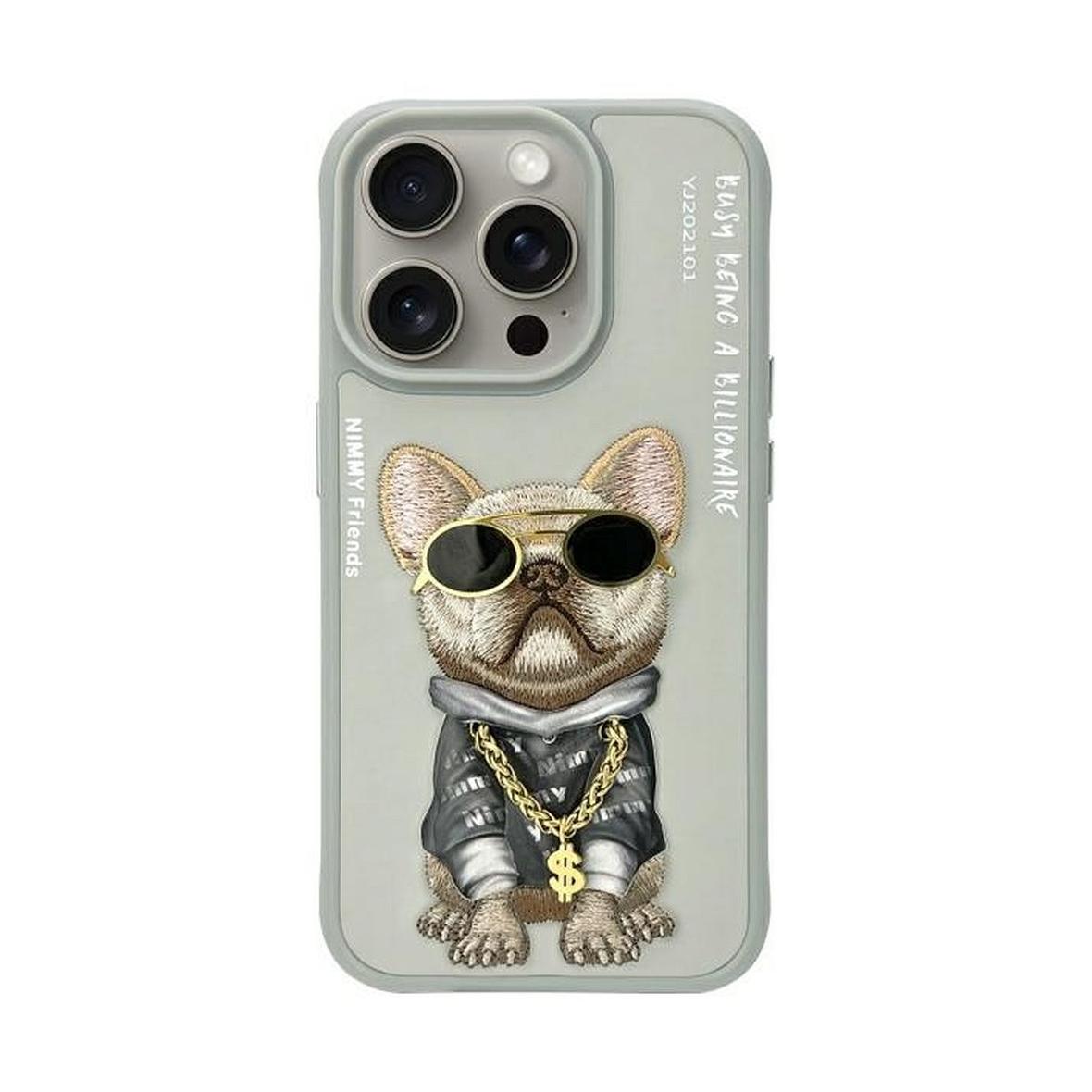NIMMY futerał GLASSES COOL DOG do IPHONE 15 Pro Max szary