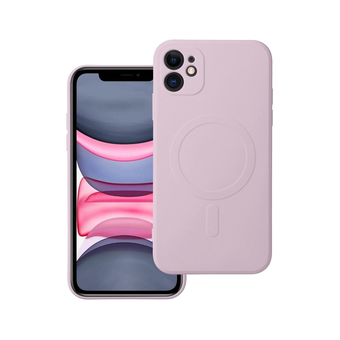 Futerał do iPhone 11 Silicone Mag Cover zgodny z MagSafe różowy