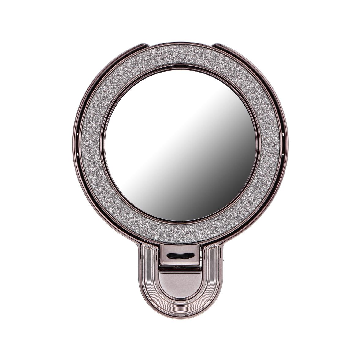 Stojak na telefon CIRCLE MIRROR - naklejany - czarny