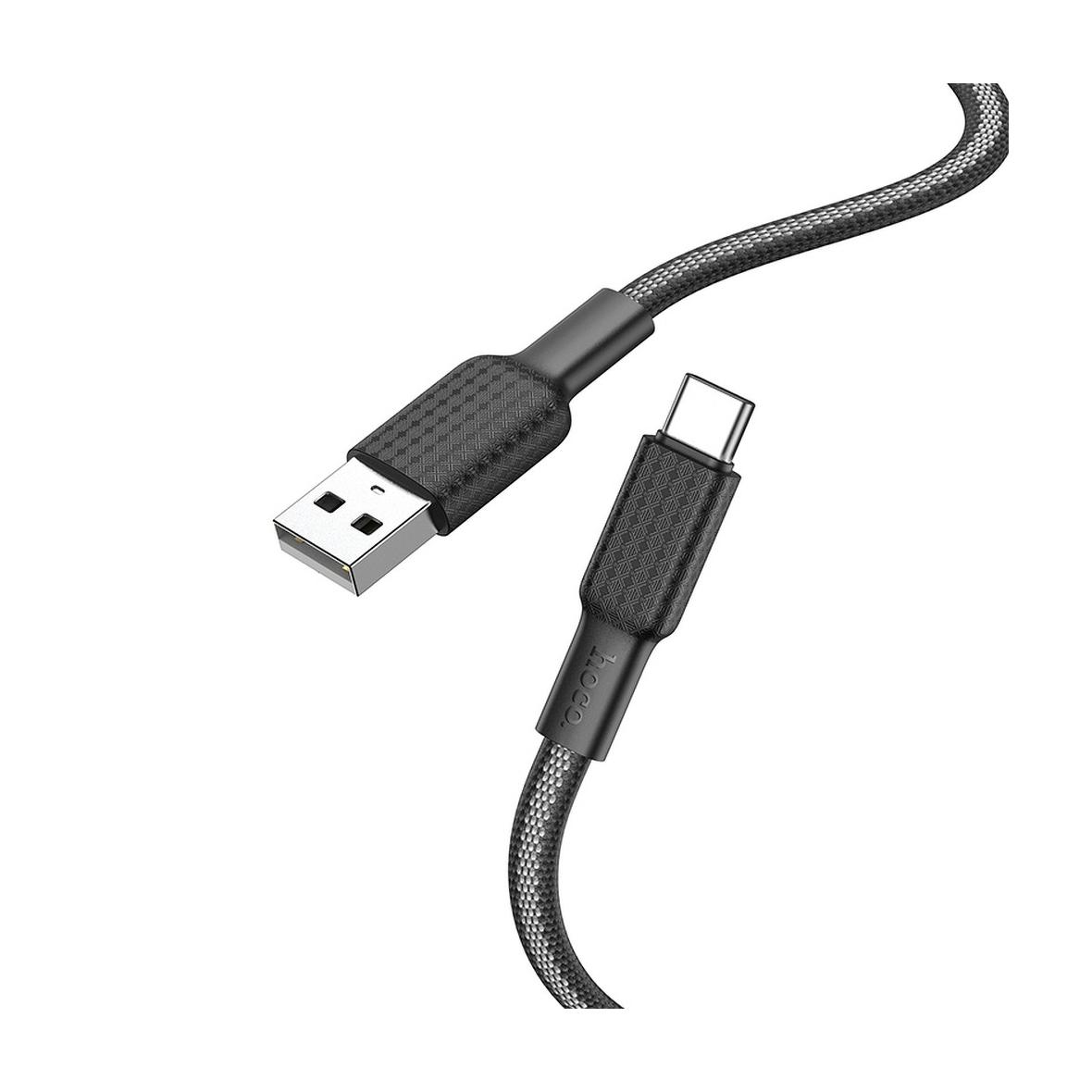 Kabel USB A do USB C Hoco 3A 1 m X69 czarno biały