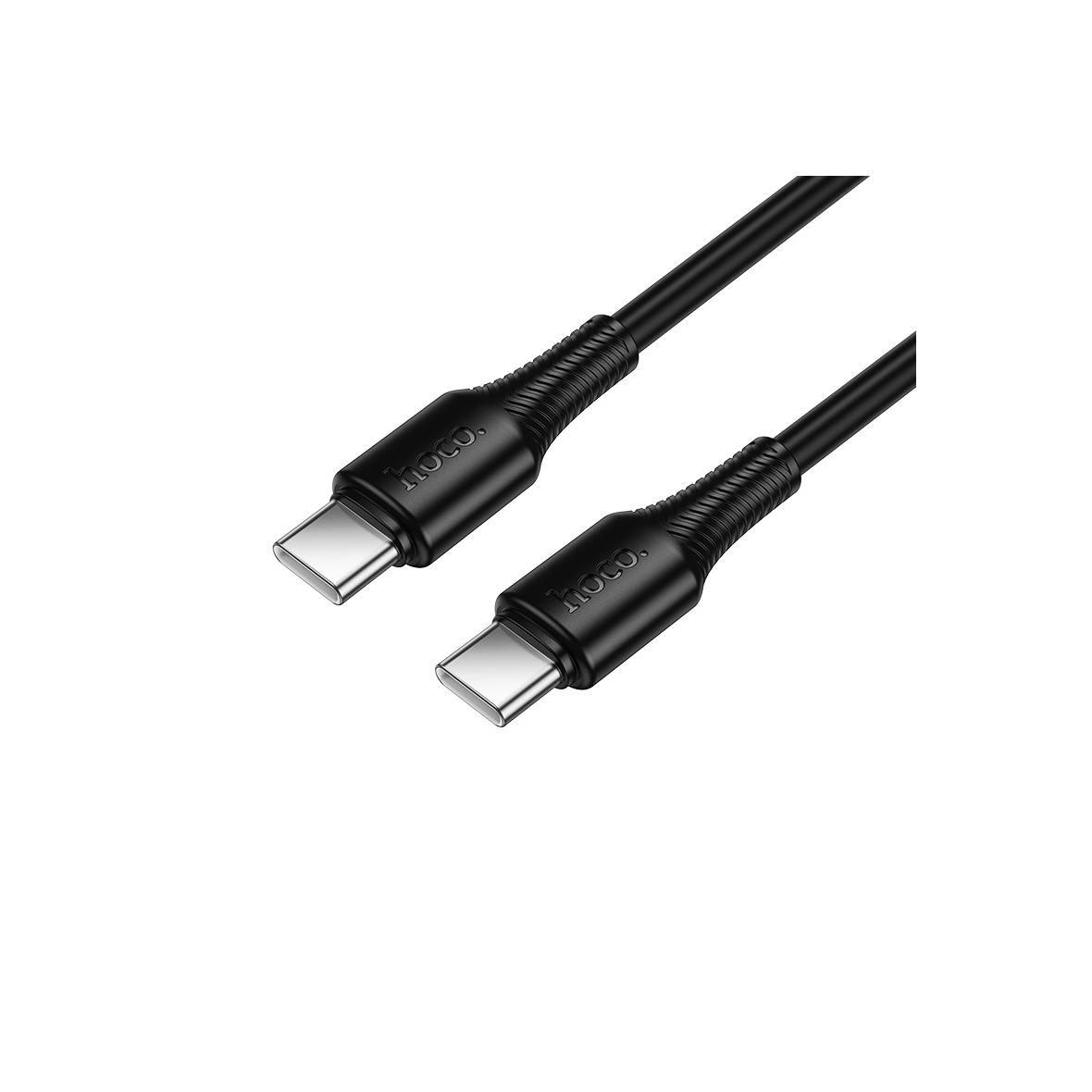 Kabel USB C do USB C Hoco 3A 60W 1 m X120 czarny