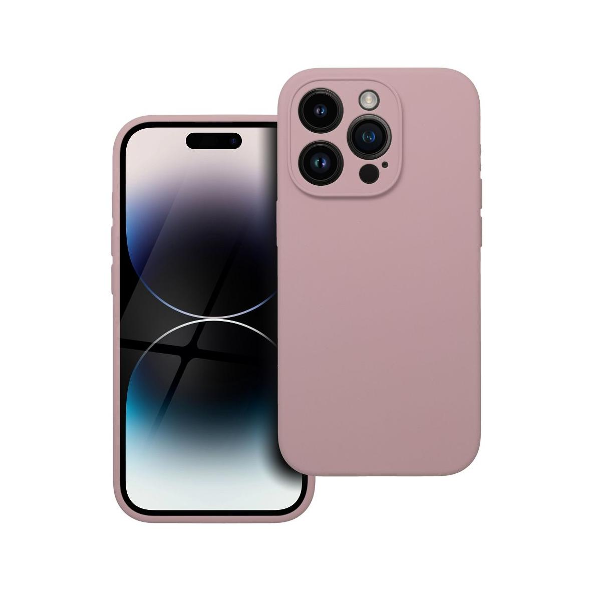 Futerał do iPhone 14 PRO Silicone 2mm pudrowy róż