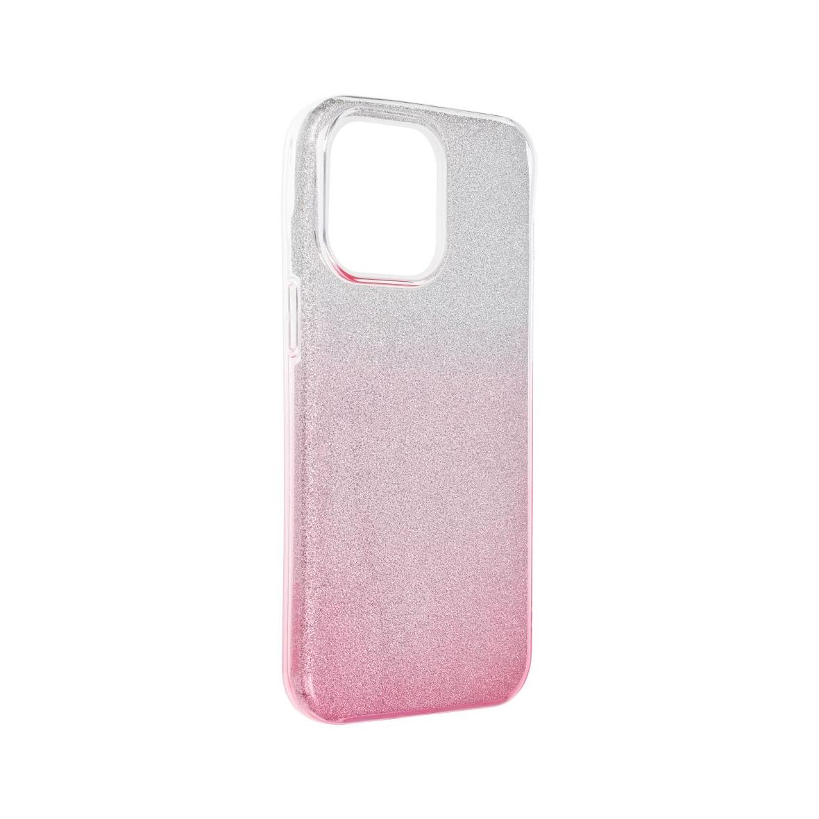 Futerał do iPhone 15 PRO MAX Shining transparentny różowy
