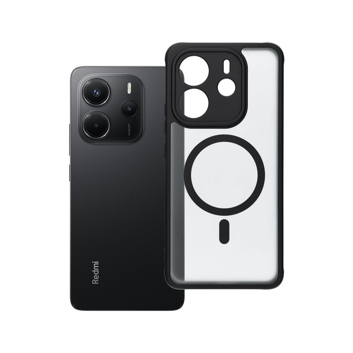 Futerał do Xiaomi Redmi Note 14 4G Full Matte Mag Cover zgodny z MagSafe czarny
