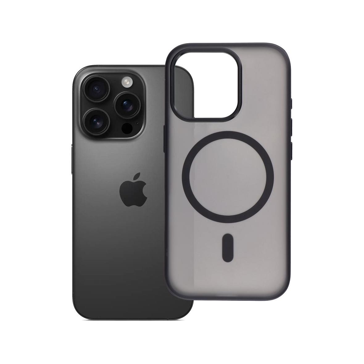 Futerał do iPhone 16 PRO Flexline Mag Cover zgodny z MagSafe czarny