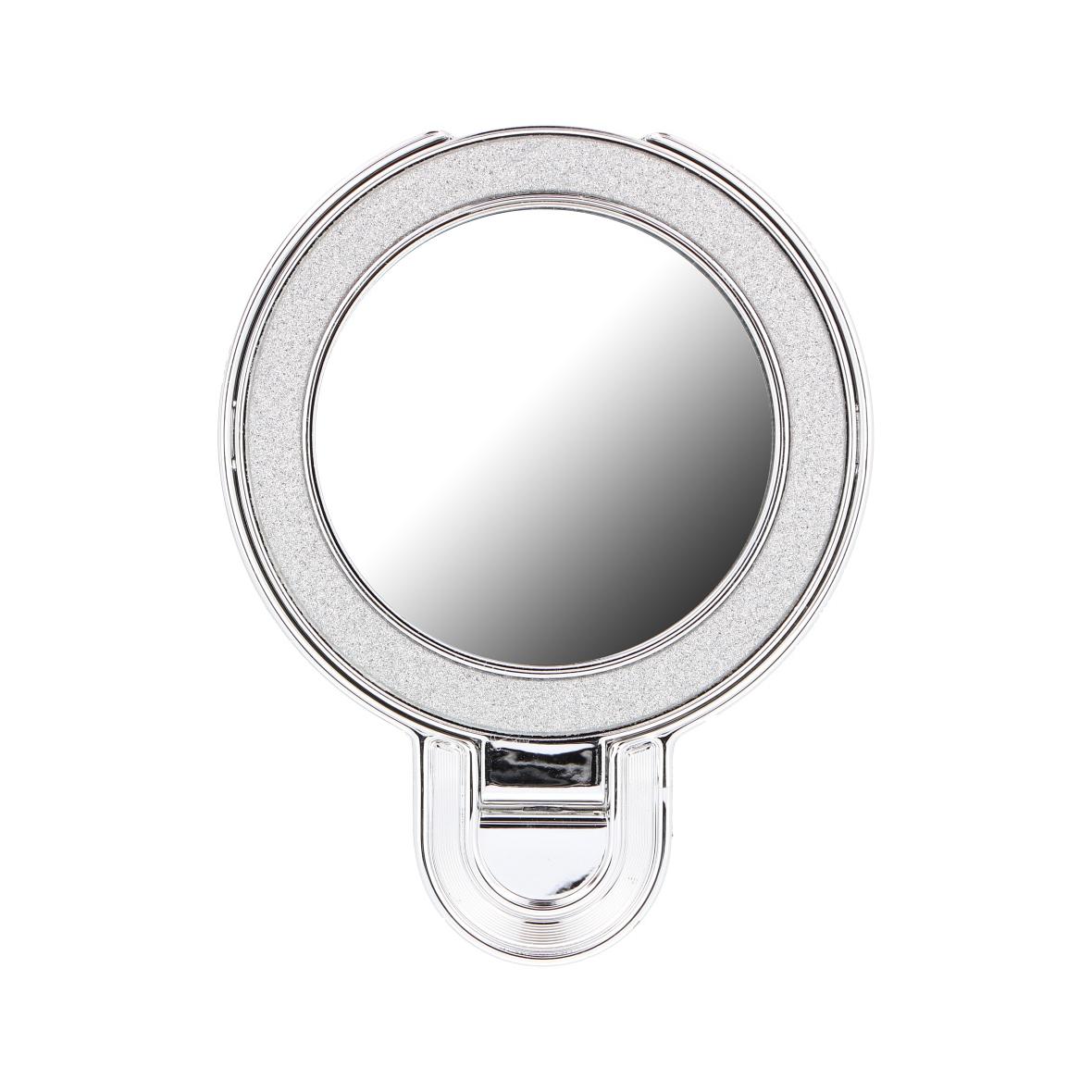 Stojak na telefon CIRCLE MIRROR - naklejany - srebrny