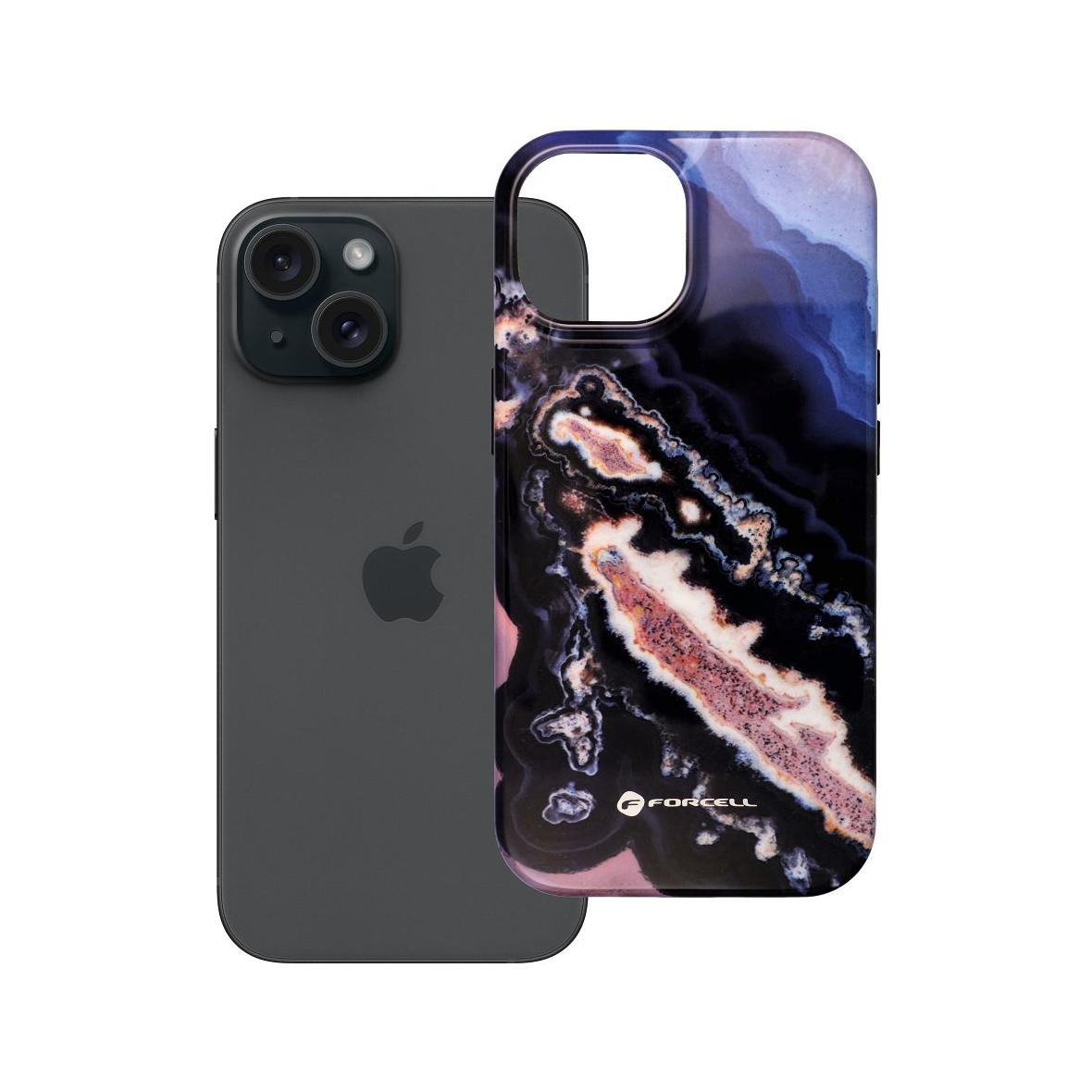 Etui na iPhone 15 Forcell F-Protect Mirage zgodny z MagSafe Military Drop-Test gold island