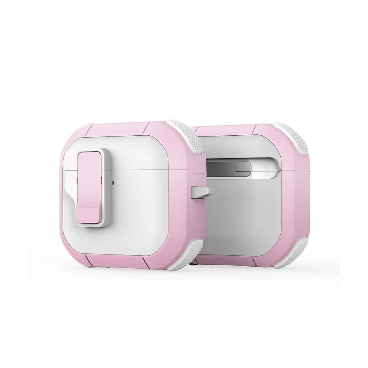 DUX DUCIS futerał PECP ochronny TPU+PC na AirPods 4 biało różowy