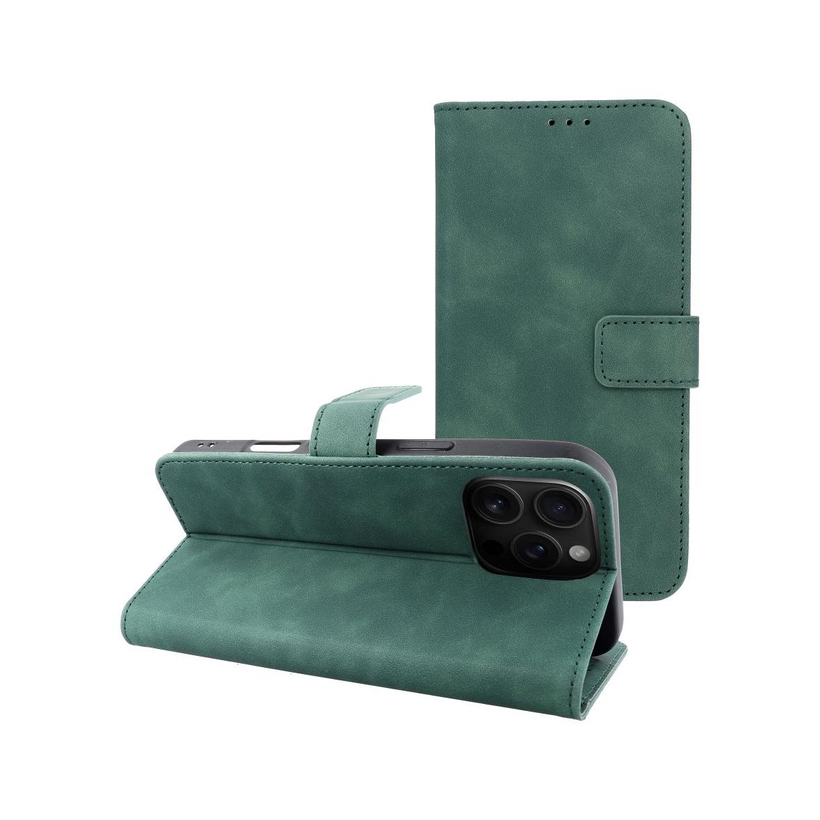 Etui z klapką na iPhone 16 PRO MAX Tender Book zielone