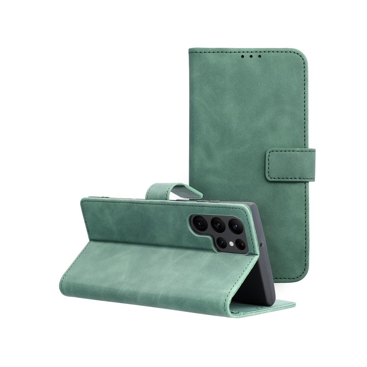 Etui z klapką na Samsung S22 ULTRA Tender Book zielone
