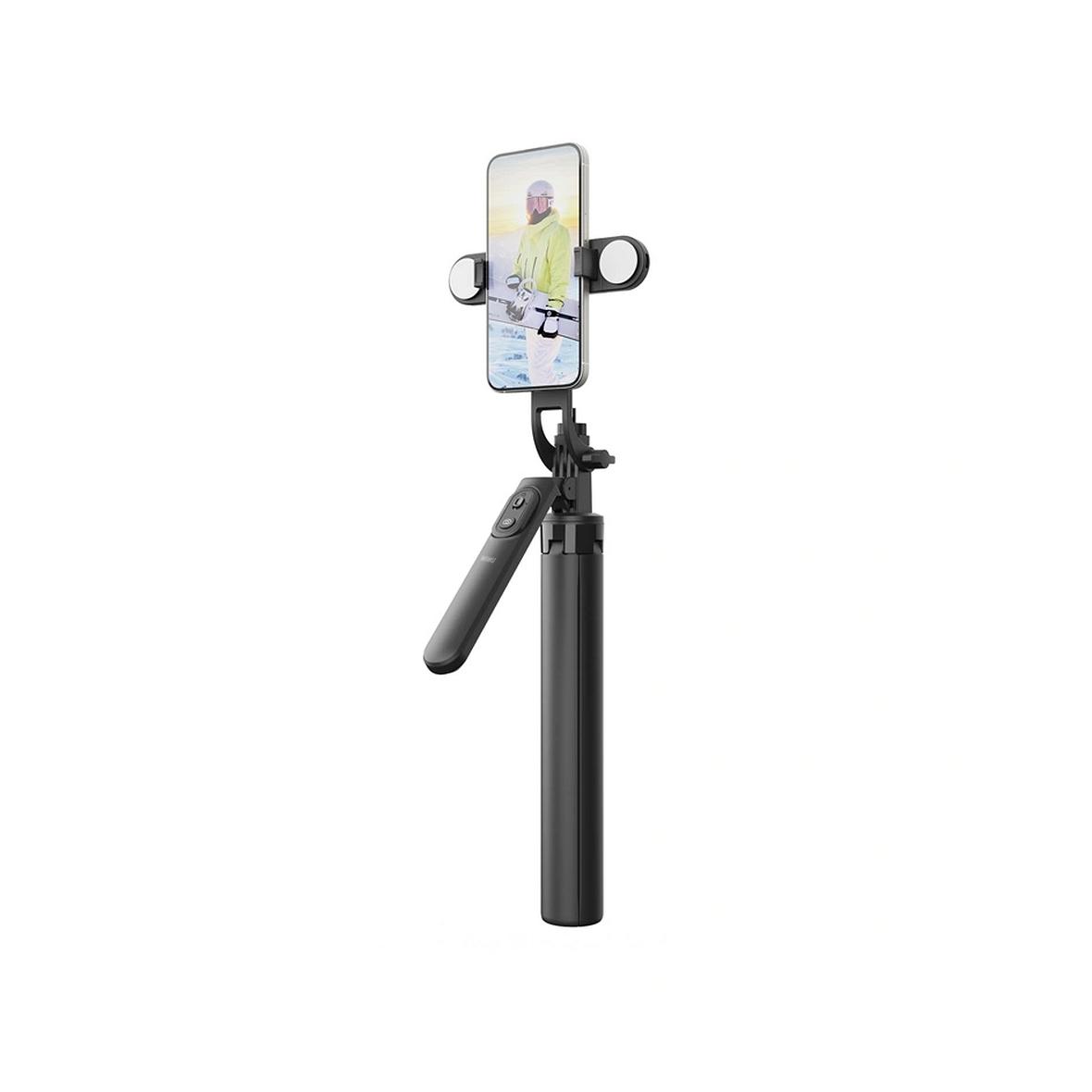 WiWU - Selfie stick Wi-SE012 z funcją tripoda i podwójną, wbudowaną lampą LED