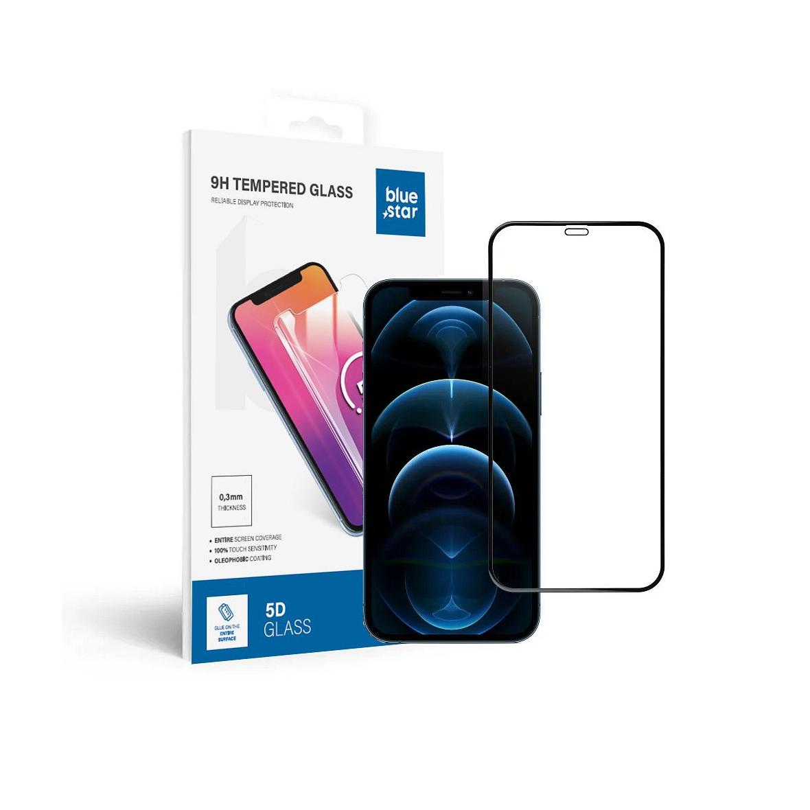 Szkło hartowane do iPhone 12/12 Pro (full glue) Blue Star 5D czarne