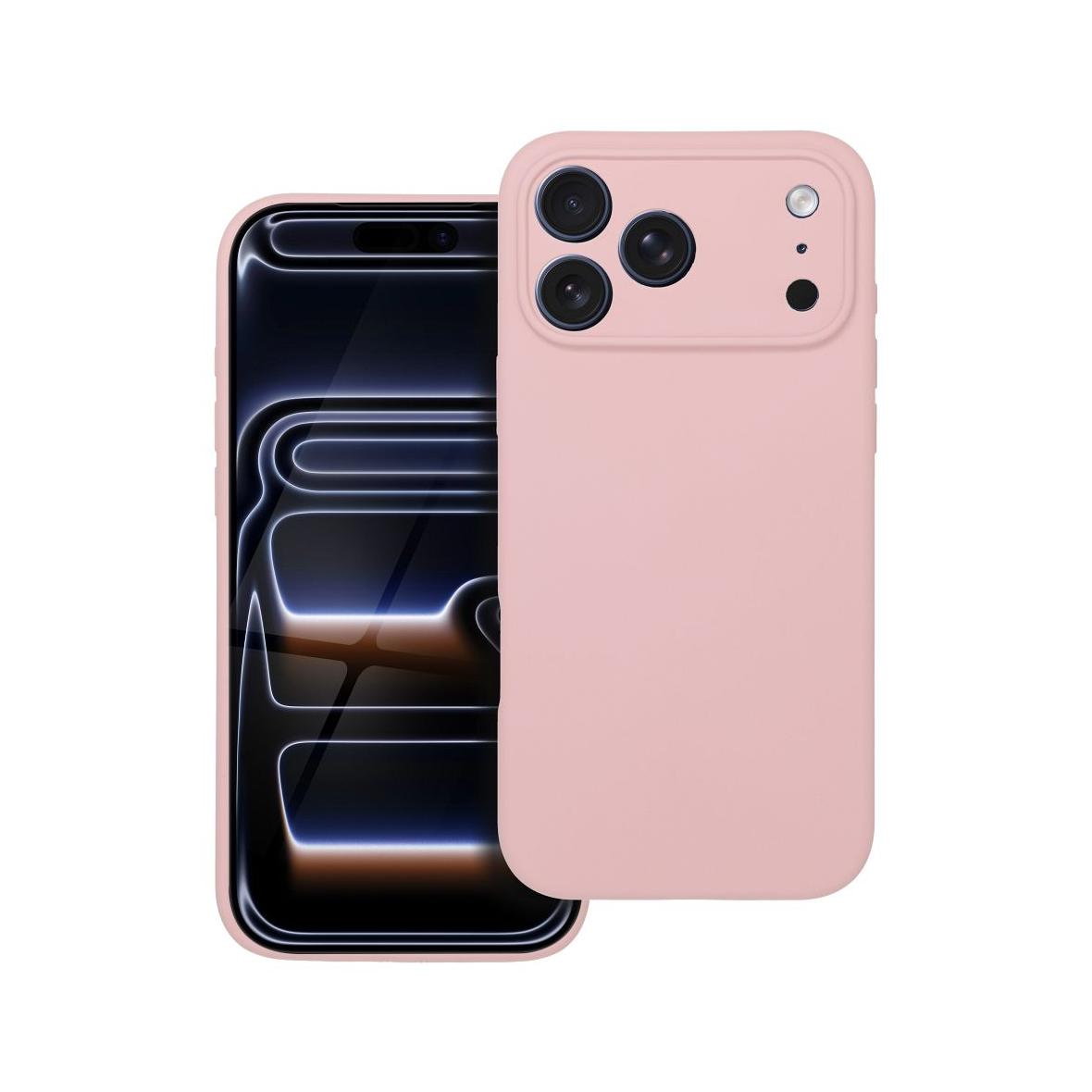 Futerał do iPhone 17 PRO MAX Silicone 2mm zgodny z MagSafe pudrowy róż