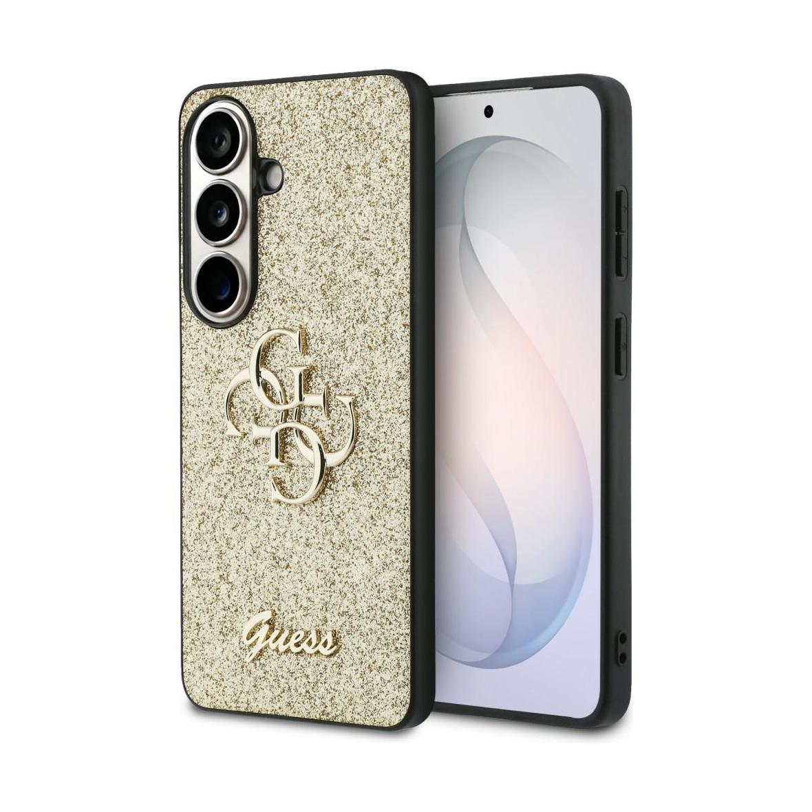 GUESS futerał do SAMSUNG S26 GUHCS26SHG4SGD (Fixed Glitter 4G Big Metal Logo) złoty