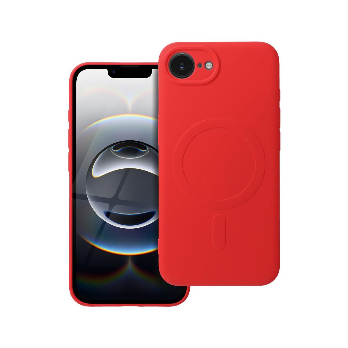 Futerał do iPhone 16e (SE 4 2025) / 17e Silicone Mag Cover zgodny z MagSafe czerwony