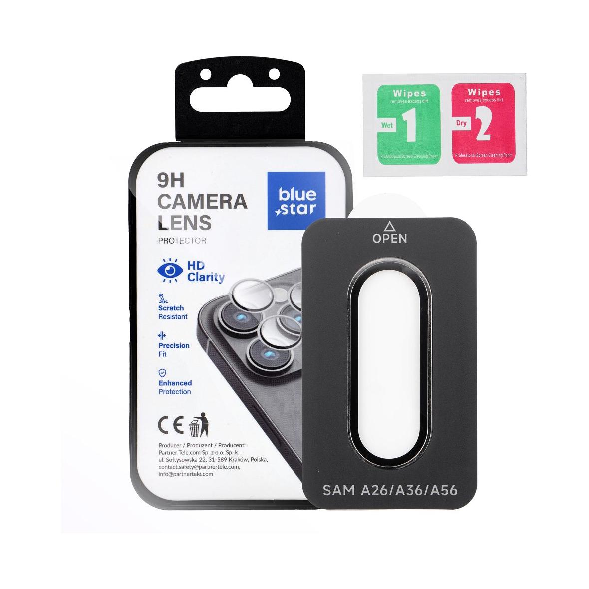 Szkło na aparat BLUE STAR Easy Install do SAMSUNG A56 czarne