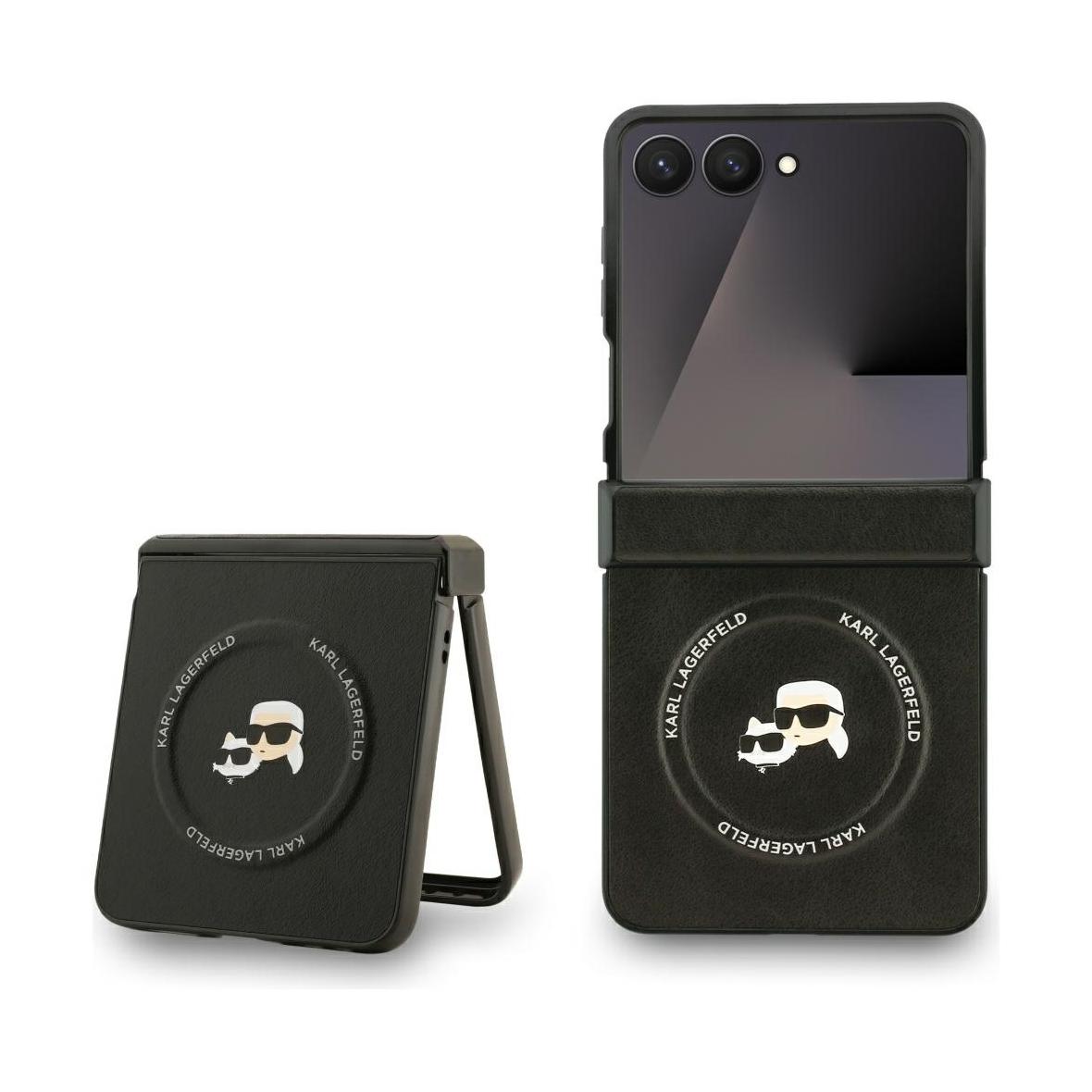 KARL LAGERFELD futerał do SAMSUNG Z FLIP7 kompatybilny z MagSafe KLHMZF7PSMLRKCK (PU K&C PINS) czarny