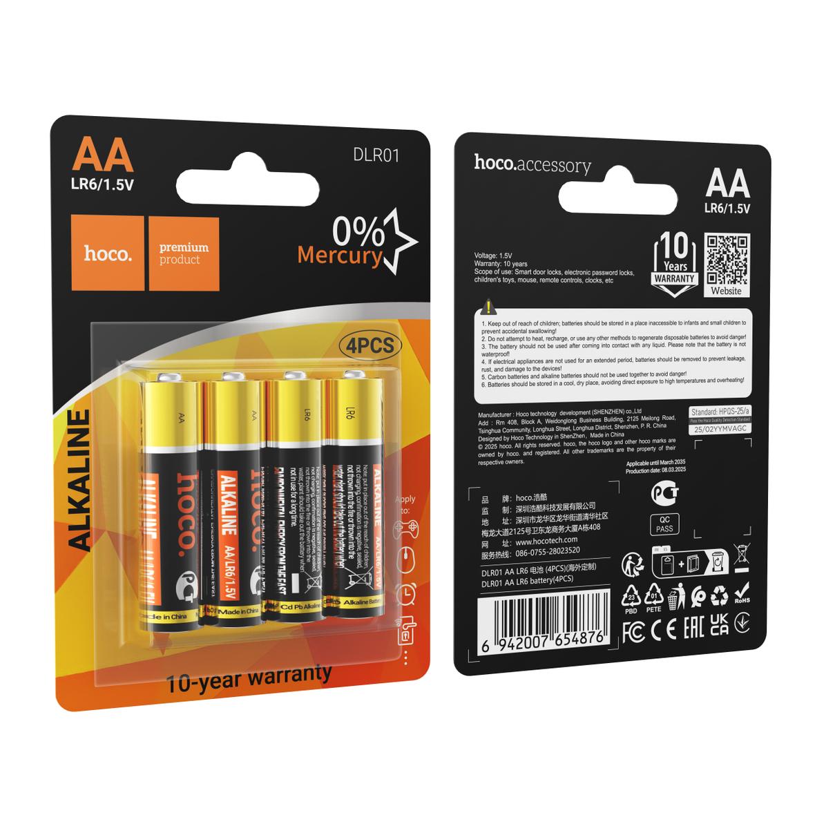 Bateria alkaliczna R6 (AA) Hoco DLR01 4 szt