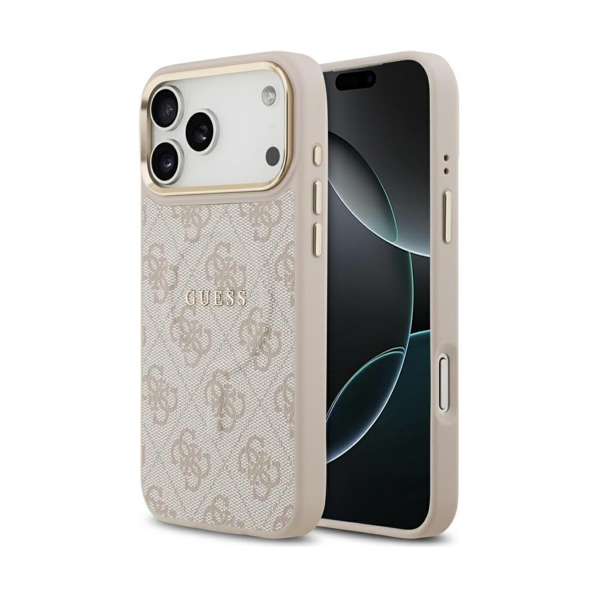 GUESS futerał do IPHONE 17 Pro Max kompatybilny z MagSafe GUHMP17XP4MSEGCP (PU 4G W/ Classic) różowy