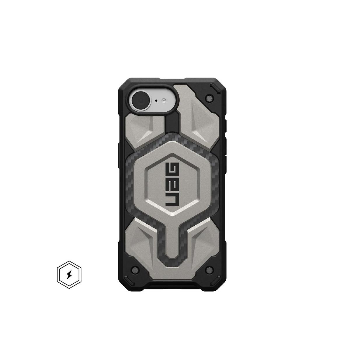 UAG Urban Armor Gear futerał MONARCH PRO kompatybilny z MagSafe do IPHONE 16e (SE 4 2025) titanium