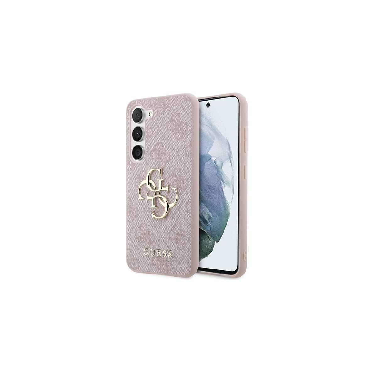 GUESS futerał do SAMSUNG S24 GUHCS24S4GMGPI (Leather 4G Metal Logo) różowy