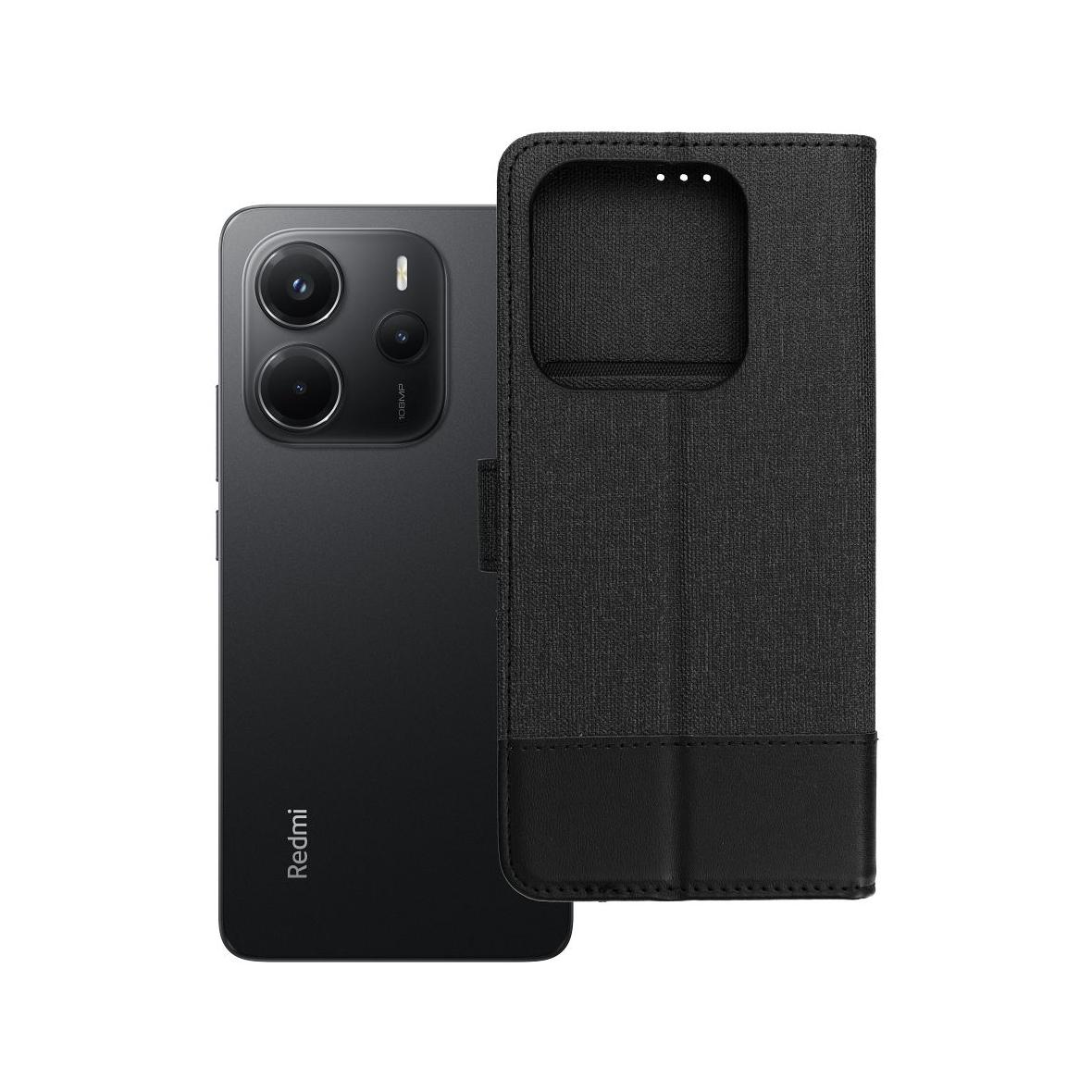 Etui z klapką na Xiaomi Redmi Note 14 5G Gomma Book czarne