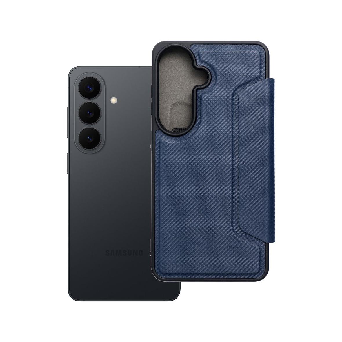 Etui z klapką na Samsung S26 Razor Book niebieskie