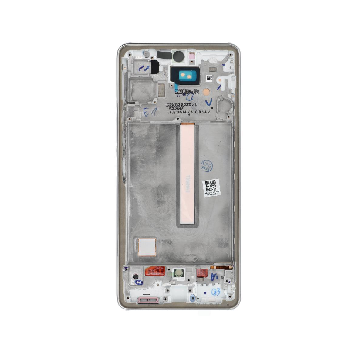 Wyświetlacz LCD do SAMSUNG A53 A536 HARD OLED z ramką srebrny