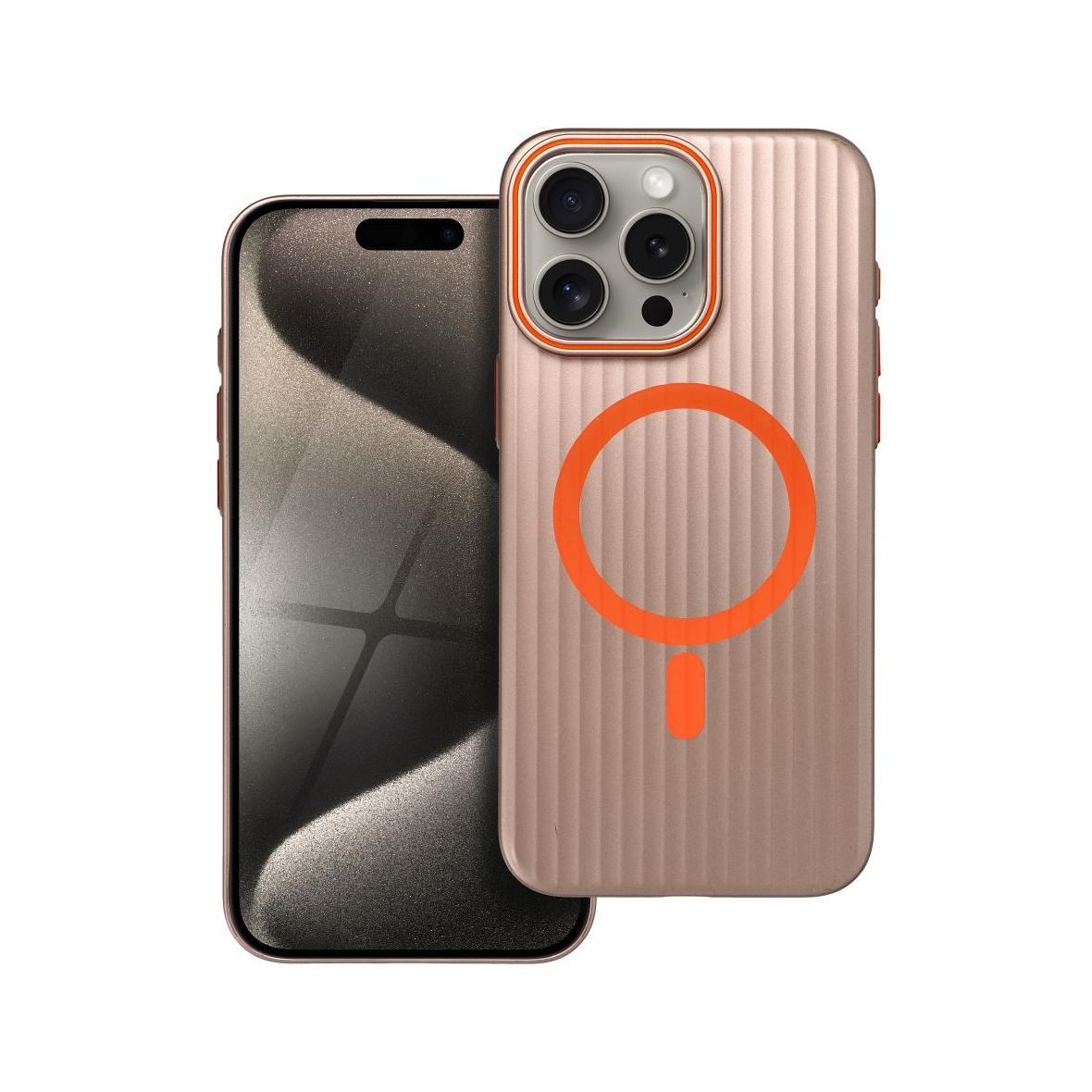 Futerał do iPhone 15 PRO MAX Simply zgodny z MagSafe tytanowy pustynny