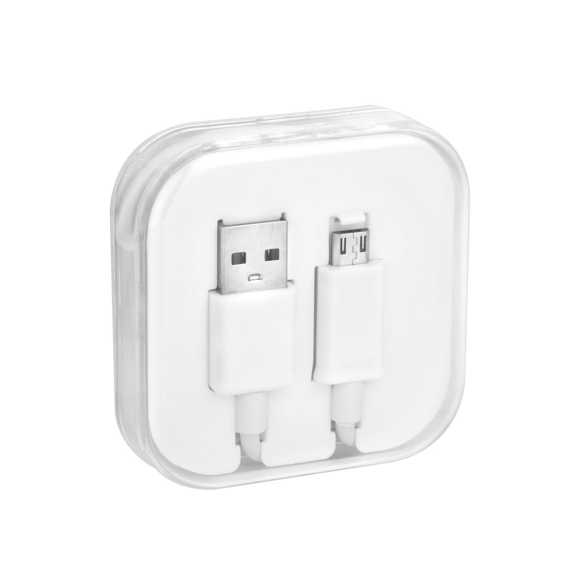 Kabel USB A do Micro USB 1A 1 m box biały