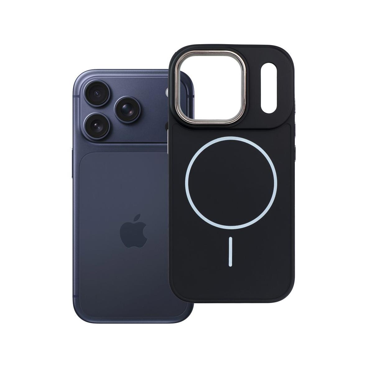 Futerał do iPhone 17 PRO Frame Mag Cover zgodny z MagSafe czarny